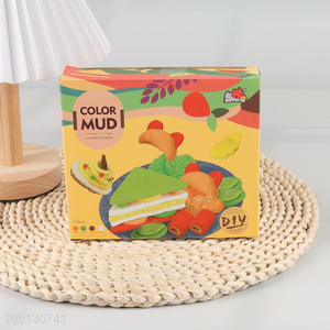 Factory Supply DIY Play Dough Set Sandwich Themed Modeling Clay Set