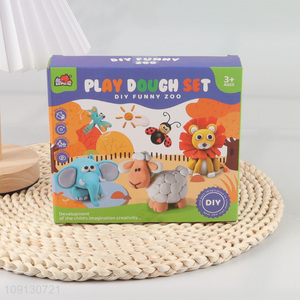 Good Quality DIY Play Dough Set Funny Zoo Themed Modeling Clay Set