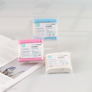 New Product 100 Count Double-Tipped Cotton Swabs with Round and Pointed Tips