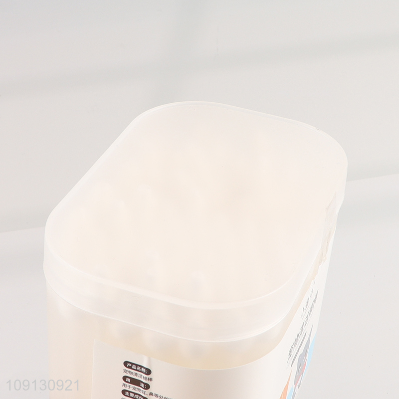 Wholesale 125 Count Double Ended Gourd Shaped Dog Cat Ear Cleaner Cotton Swabs