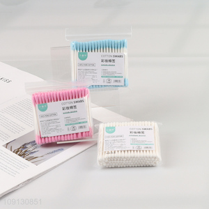 Good Quality 100 Count Double-Tipped Cotton Swabs with Double Round Tipps