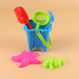 High Quality Plastic Beach Toys Sand Toy Set with Sand Bucket