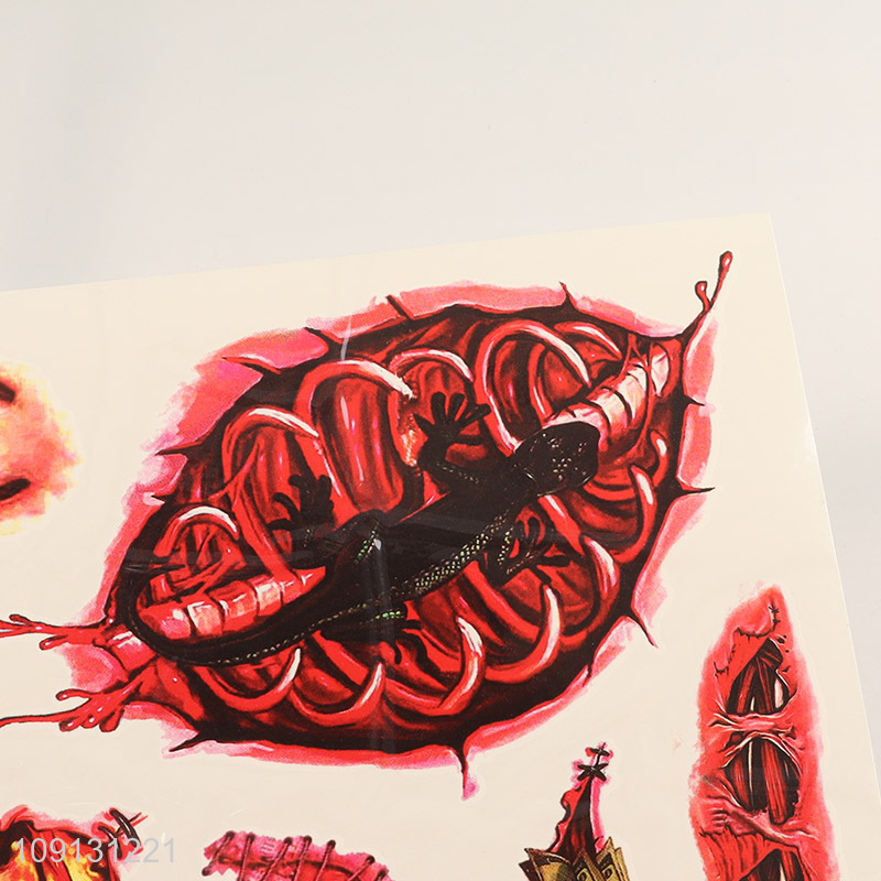 New Arrival Halloween Fake Scars Tattoos Waterproof Fake Blood Tattoos