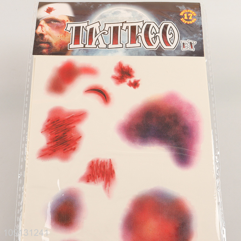 Factory Price Halloween Wound Fake Tattoo Temporary Tattoo Stickers