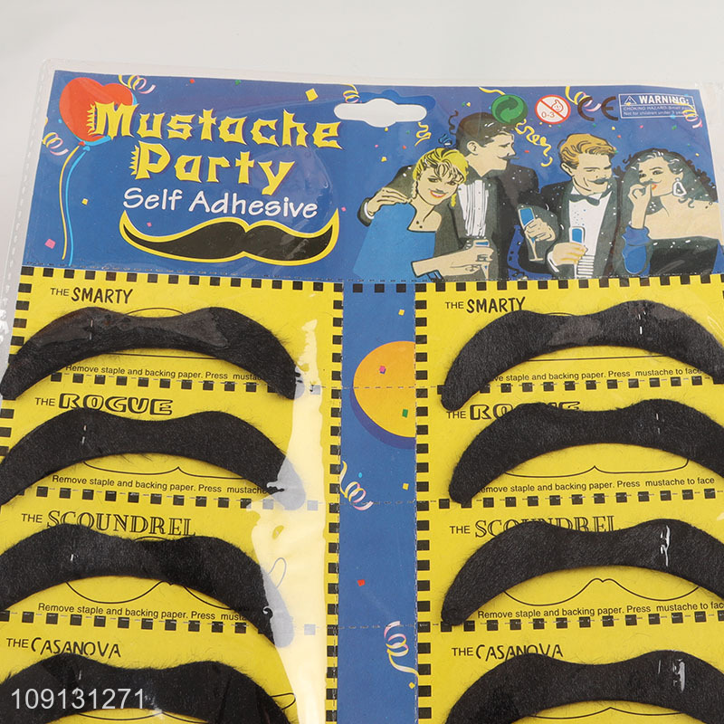 New Product 12PCS Self Adhesive Fake Mustache Novelty Artificial Mustaches