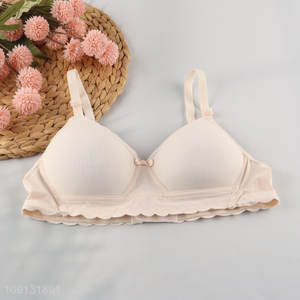 Good selling breathable polyester adjustable women underwear bra