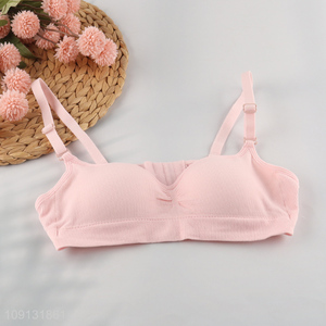 Top selling pink breathable adjustable strap women underwear bra