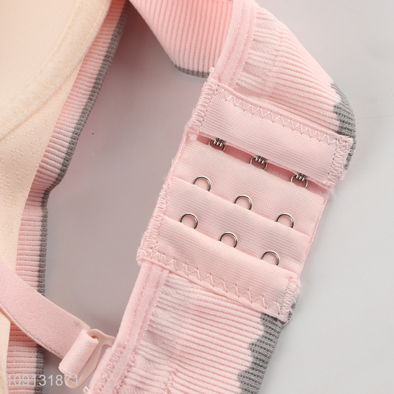 Hot items pink breathable comfortable seamless women underwear bra