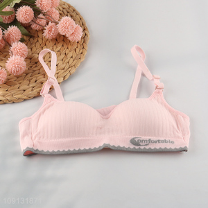 Hot items pink breathable comfortable seamless women underwear bra
