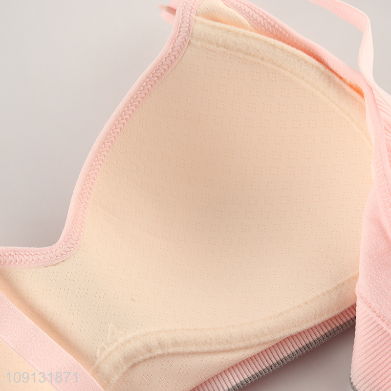 Hot items pink breathable comfortable seamless women underwear bra