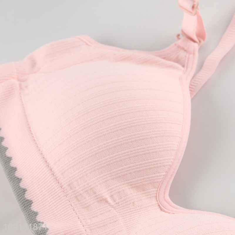 Hot items pink breathable comfortable seamless women underwear bra