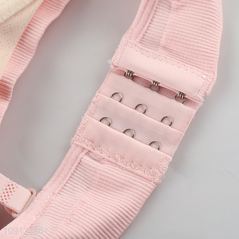 Top selling pink breathable adjustable strap women underwear bra