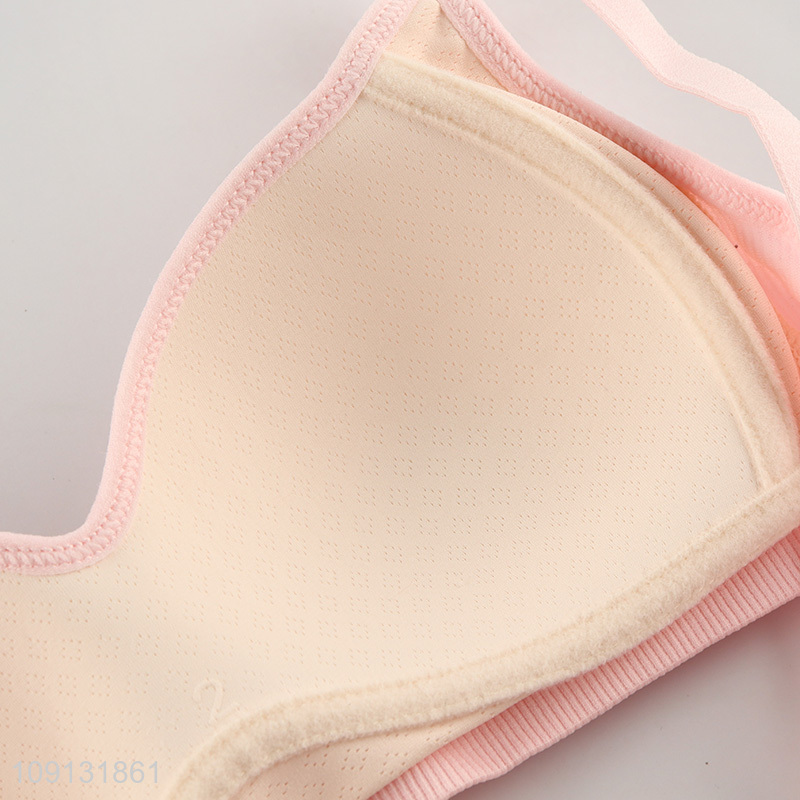Top selling pink breathable adjustable strap women underwear bra