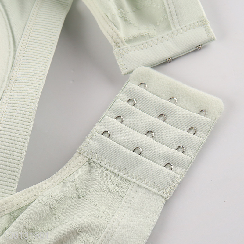 Good quality green polyester breathable women underwear bra for sale