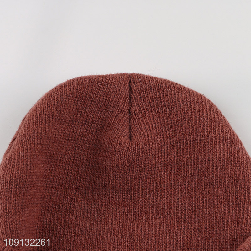 Wholesale Winer Beanie Hat Cute Cuffed Beanie Cap for Kids Toddlers