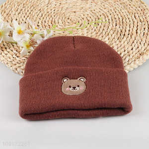 Wholesale Winer Beanie Hat Cute Cuffed Beanie Cap for Kids Toddlers