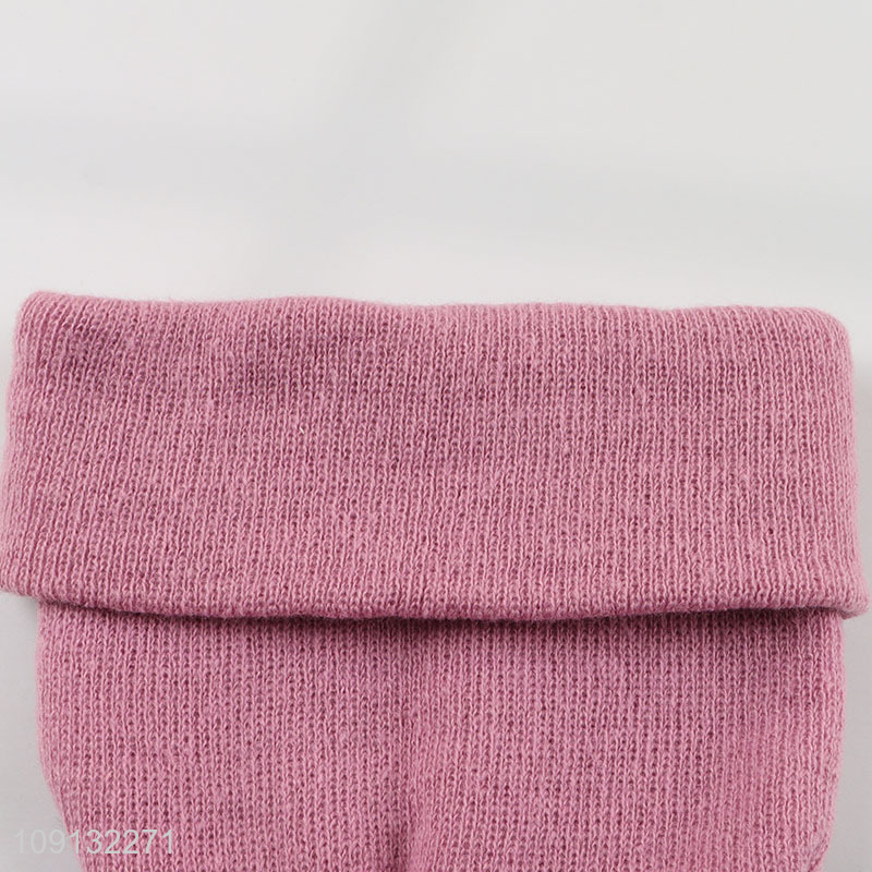 New Product Kids' Beanie Hat Winter Knitted Cuffed Plain Beanie Cap