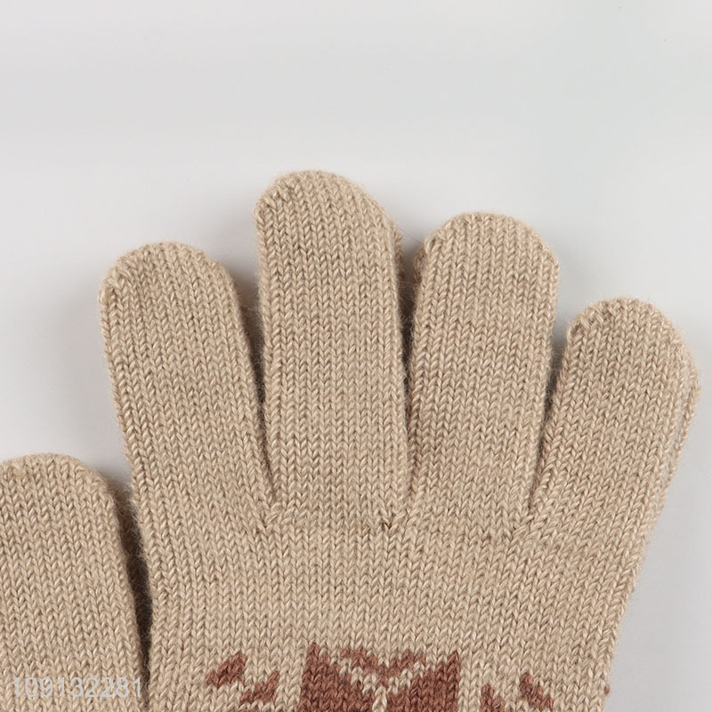 Hot Selling Women Winter Knit Gloves for Driving Running Hiking