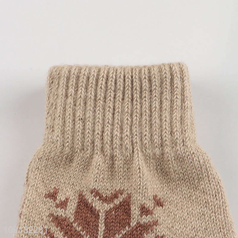 Hot Selling Women Winter Knit Gloves for Driving Running Hiking