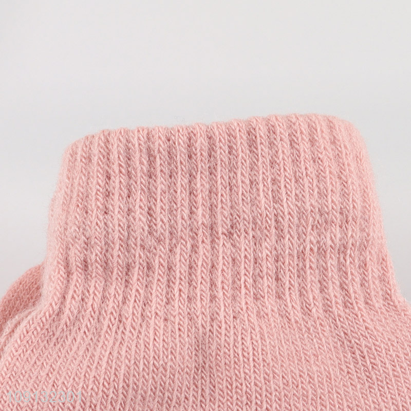 Hot Selling 2 Pairs Winter Knit Gloves Full-Finger Gloves for Kids