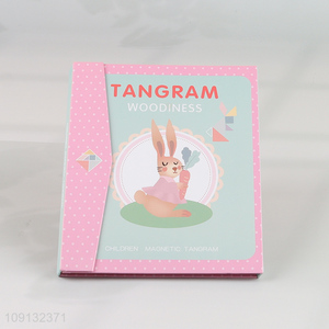 Hot Selling Wooden Magnetic Tangram Montessori Educational Toy for Kids