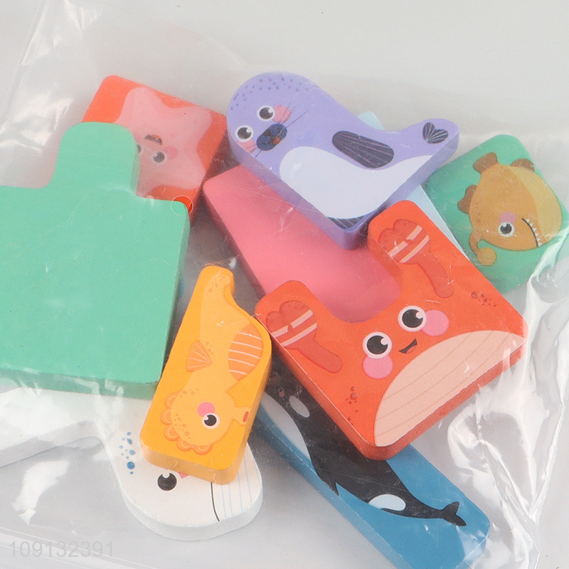 New Product Wooden Number Shape Puzzle Sorter Counting Game Educational Toy