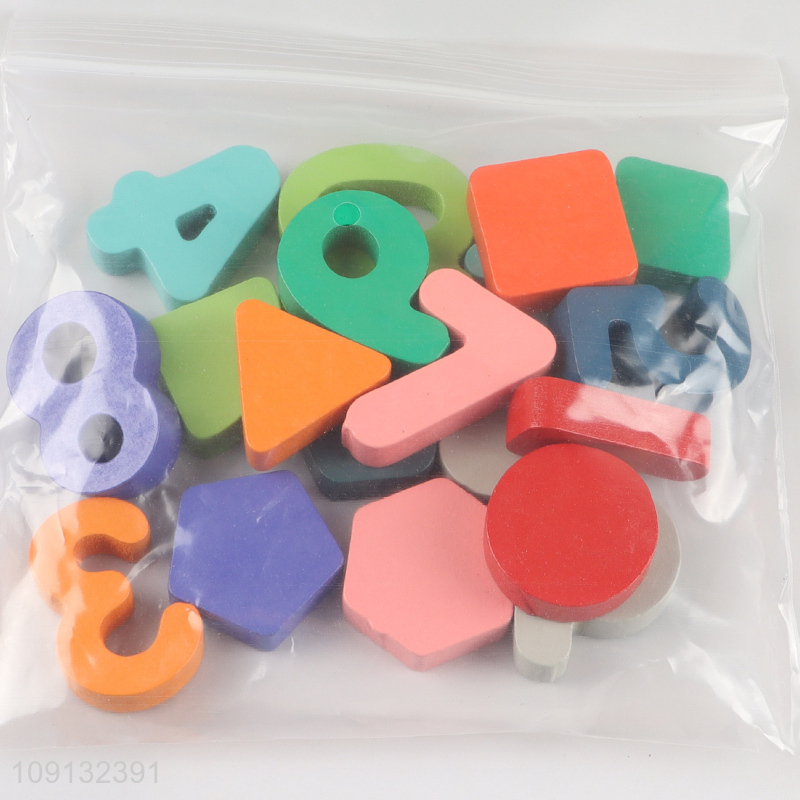 New Product Wooden Number Shape Puzzle Sorter Counting Game Educational Toy