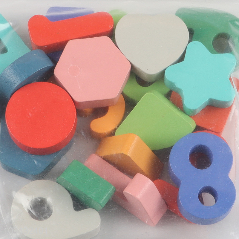 Hot Selling Wooden Number Shape Puzzle Sorter Counting Game Learning Toy