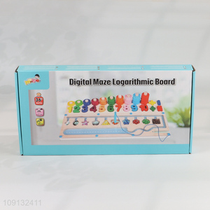 Wholesale Wooden Number Shape Matching Board Early Learning Toy for Kids