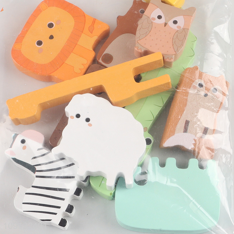 Hot Selling Wooden Number Shape Puzzle Sorter Counting Game Learning Toy