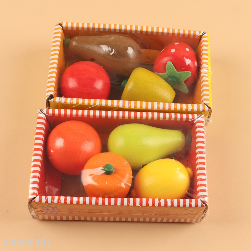 China Imports Mini Fruit & Vegetable Stall Wooden Grocery Store Playset Toy