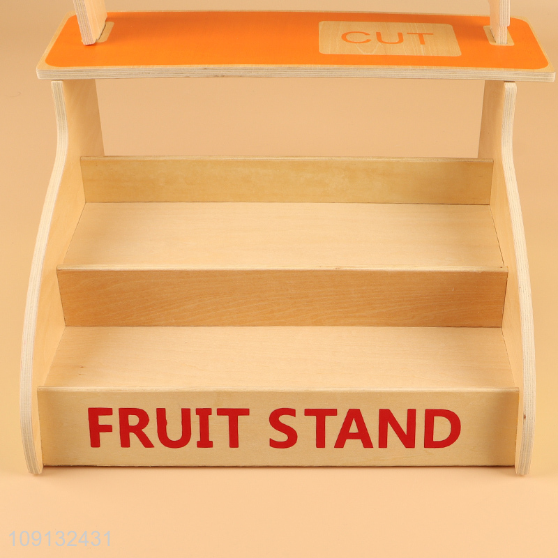 China Imports Mini Fruit & Vegetable Stall Wooden Grocery Store Playset Toy