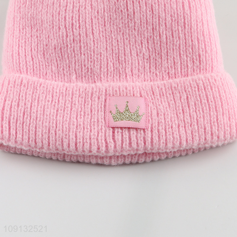 High Quality Women's Beanie Hat Winter Hat with Double Pom Pom