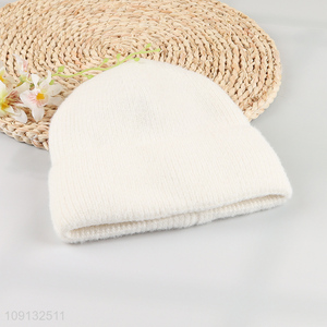 China Imports Women's Beanie Hat Winter Cuffed Plain Beanie Hat