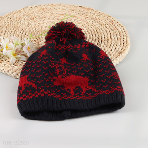 Popular Product Women's Beanie Hat Pom Pom Christmas Beanie Hat