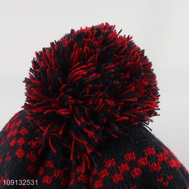 Popular Product Women's Beanie Hat Pom Pom Christmas Beanie Hat