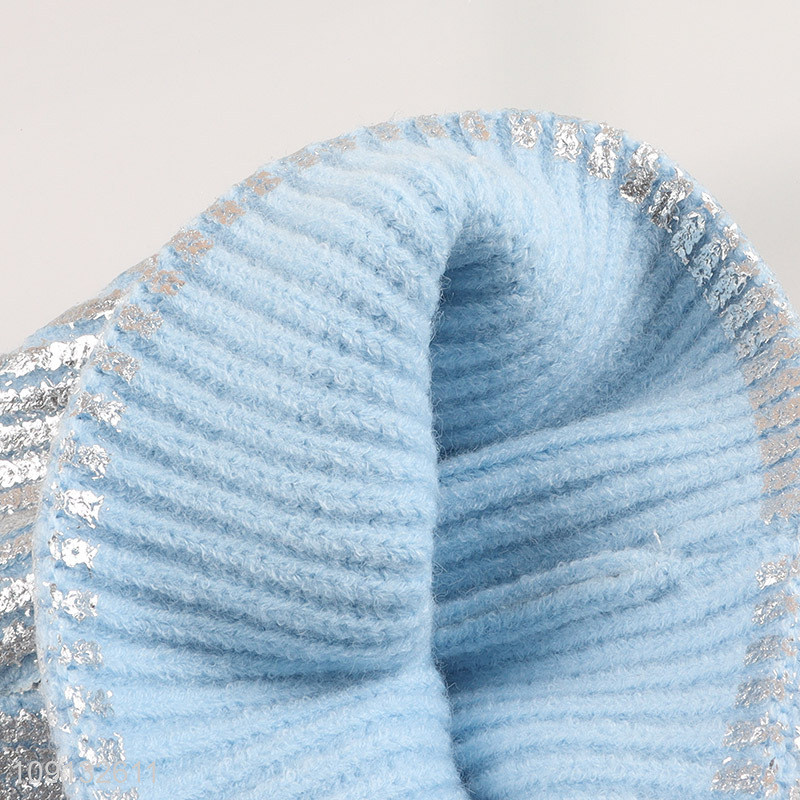 China Imports Men Women Metallic Winter Hat Knitted Beanie Hat