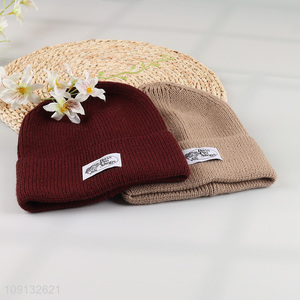 New Product Women Men Winer Beanie Hat Thermal Cuffed Beanie Cap