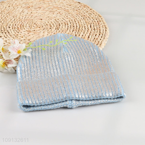 China Imports Men Women Metallic Winter Hat Knitted Beanie Hat