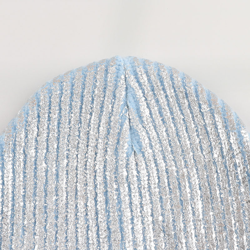 China Imports Men Women Metallic Winter Hat Knitted Beanie Hat