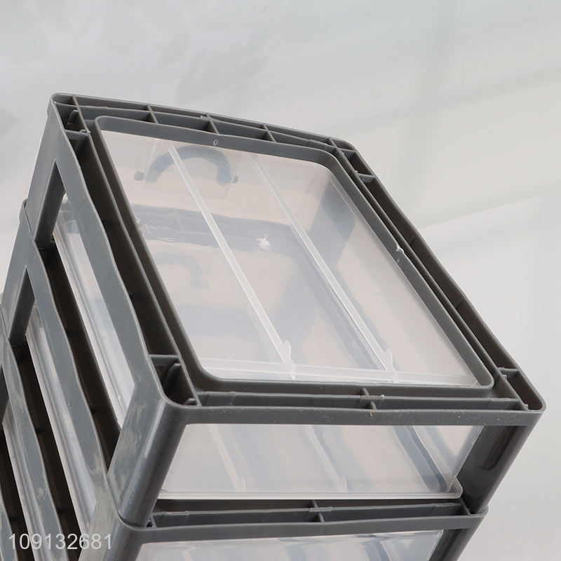 Good Quality 5-Tier Stackable Drawer Organizer Office Desktop Storage Drawer