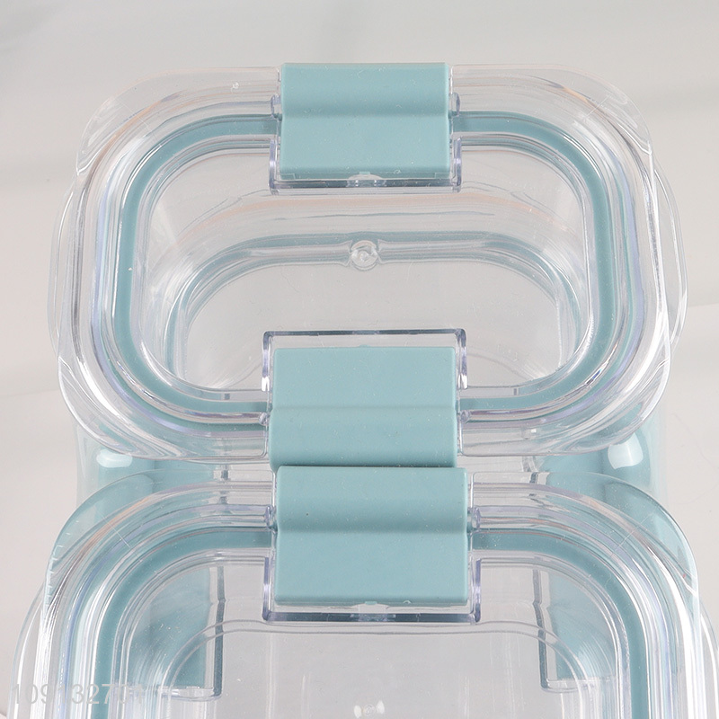 Good Quality 3 Pack BPA Free Plastic Food Storage Containers with Lids
