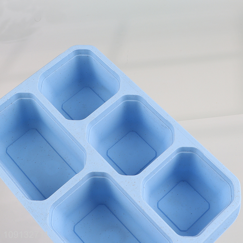 Wholesale 5-Compartment Wheat Straw Snack Containers Lunch Box with Lid