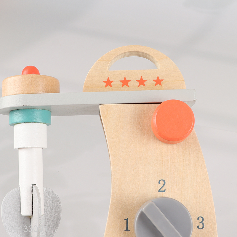 New Product Wooden Mixer Toys Pretend Play Kitchen Toy for Kids Toddlers