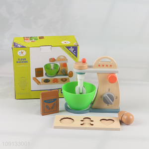 New Product Wooden Mixer Toys Pretend Play Kitchen Toy for Kids Toddlers