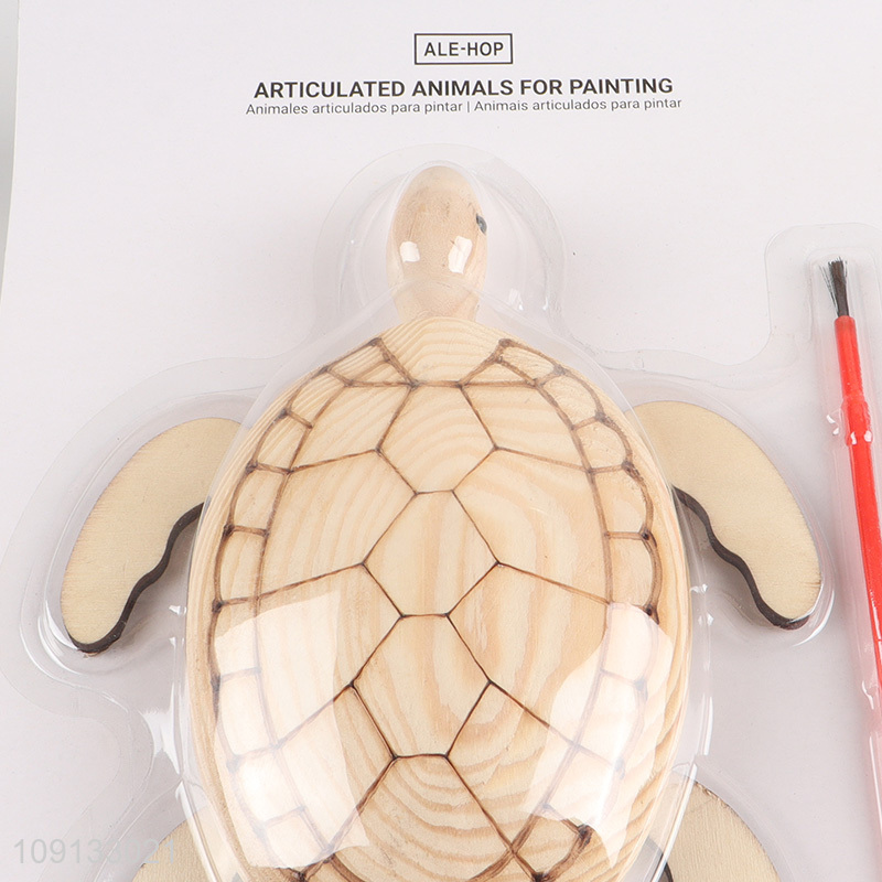 Good Quality 3D Wooden Animal DIY Painting Toy Set for Kids Boys Girls