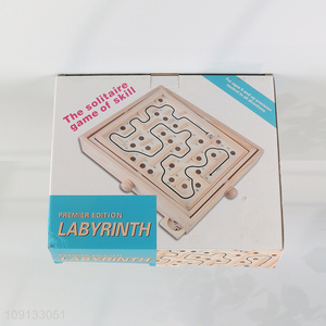 New Product Wooden Labyrinth Puzzle Wooden Maze Game for Kida and Adults