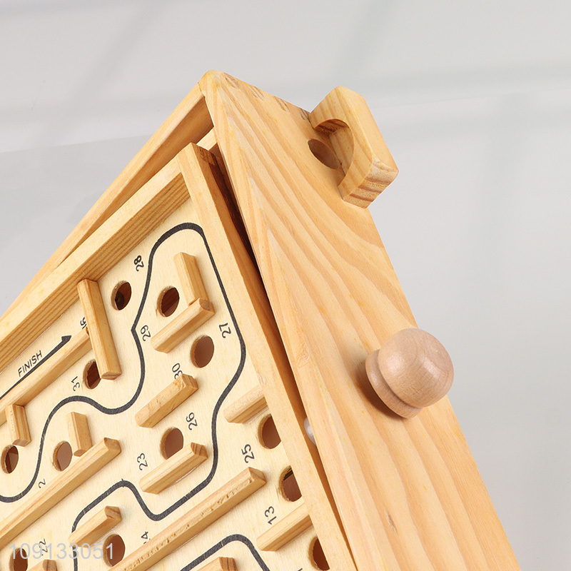 New Product Wooden Labyrinth Puzzle Wooden Maze Game for Kida and Adults