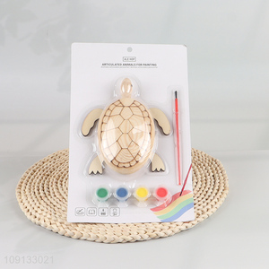 Good Quality 3D Wooden Animal DIY Painting Toy Set for Kids Boys Girls