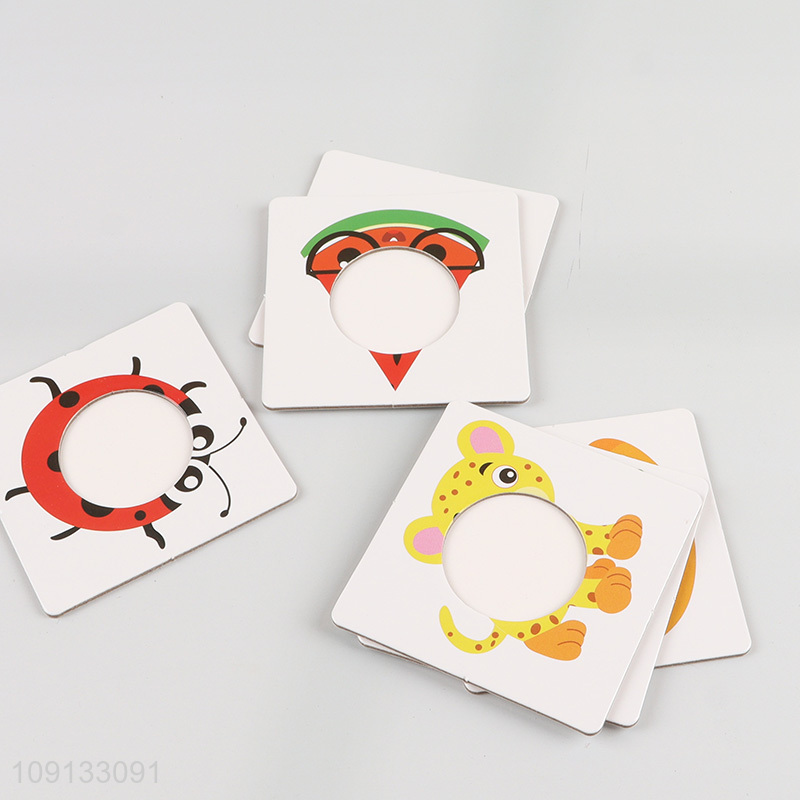 Wholesale Wooden Animal Fruit Puzzle Educational Learning Montessori Toy for Kids